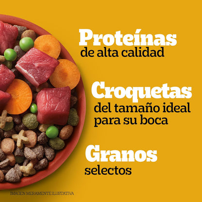 Pedigree - Croquetas para Perro 4 kg, con Res y Vegetales, Razas Pequeñas, con Proteína, Fibra y Antioxidantes