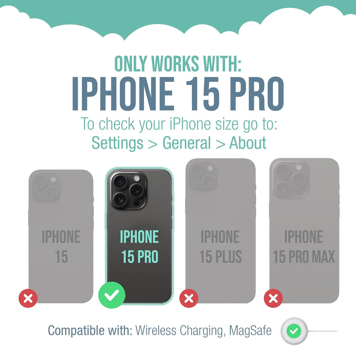 Smartish® - Funda Delgada para iPhone 15 Pro, Ligera, Protectora, con Agarre Fino y protección contra caídas para Apple iPhone 15 Pro, Transparente