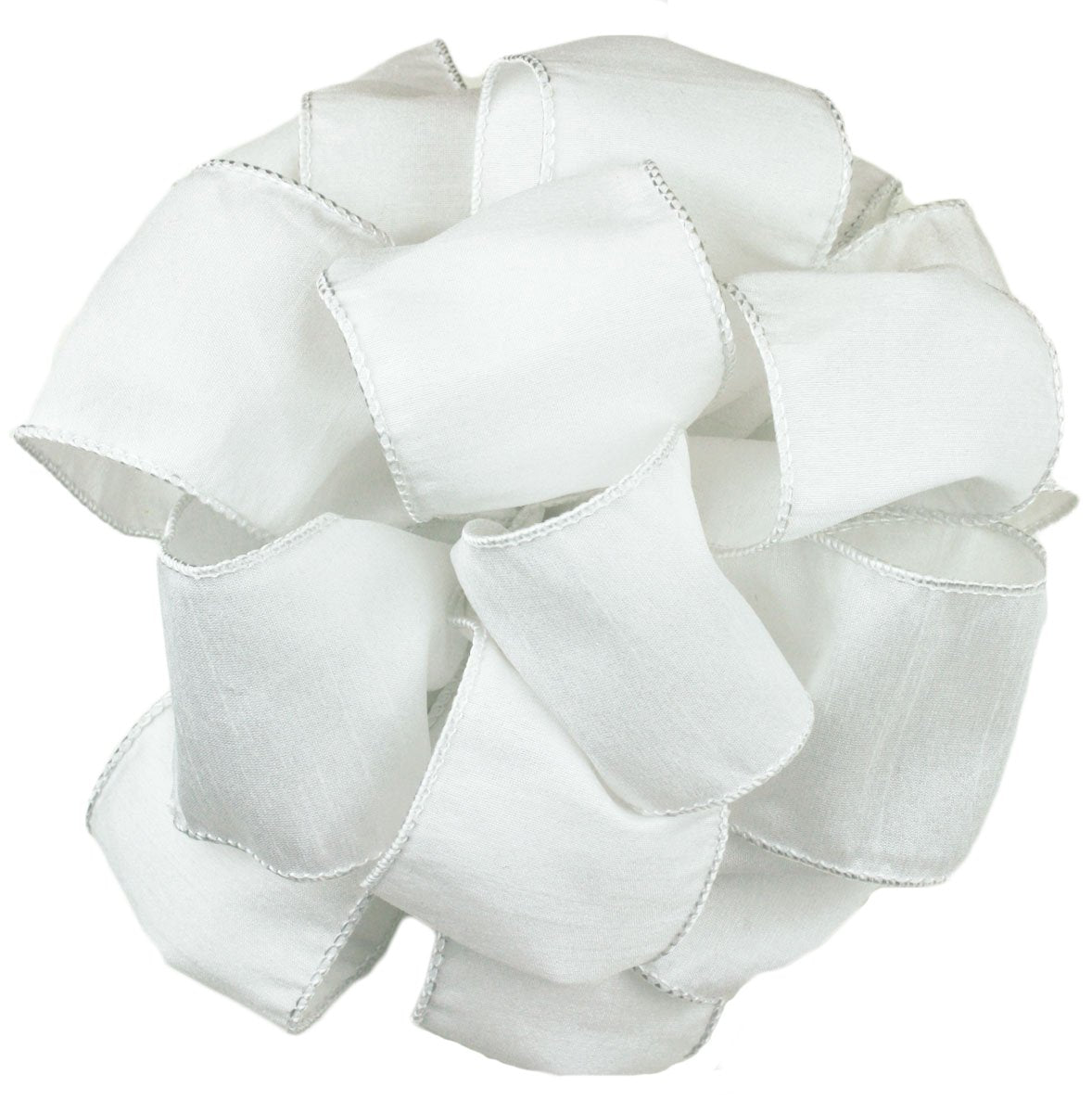 Offray Anisha Cinta con Borde, Blanco, 2-1/2 Inch x 10 Yard, 1