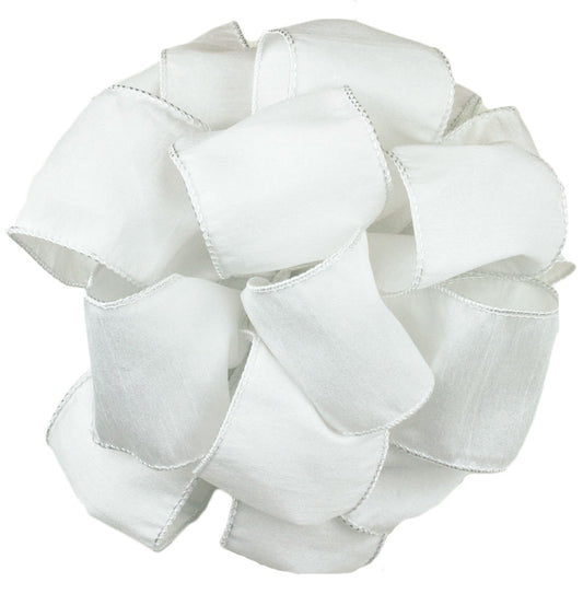 Offray Anisha Cinta con Borde, Blanco, 2-1/2 Inch x 10 Yard, 1