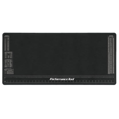 Performance Tool W88977 Estera de Neopreno con Regla y Tablas de Referencia, Resistente a Productos químicos, 16 Pulgadas x 35.75 Pulgadas, Protege la Superficie de Trabajo de solventes y aceites