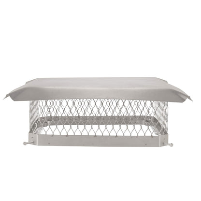 HY-C SPSS1818 - Tapa de chimenea de acero inoxidable, cubierta de chimenea única para azulejos existentes, tapa de ventilación de chimenea (18 x 18 pulgadas)