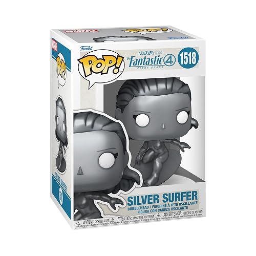 Funko Pop! Marvel: Fantastic Four (2025) - Silver Surfer | Mercancía Oficial de Superheroes - Figura de Vinilo Coleccionable para Decoración - Regalo de Cumpleaños para Fans