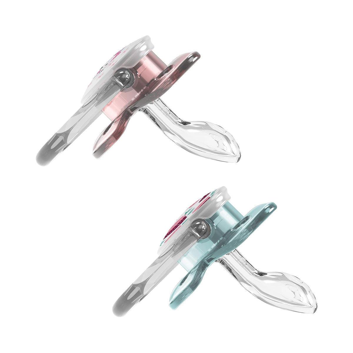 Dr. Brown's PreVent Chupón de contorno, etapa 1 (0 – 6 m), diseño de lunares, color rosa