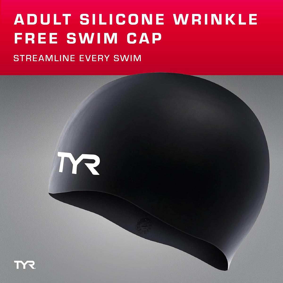 TYR - Gorro de natación Antiarrugas (Silicona)