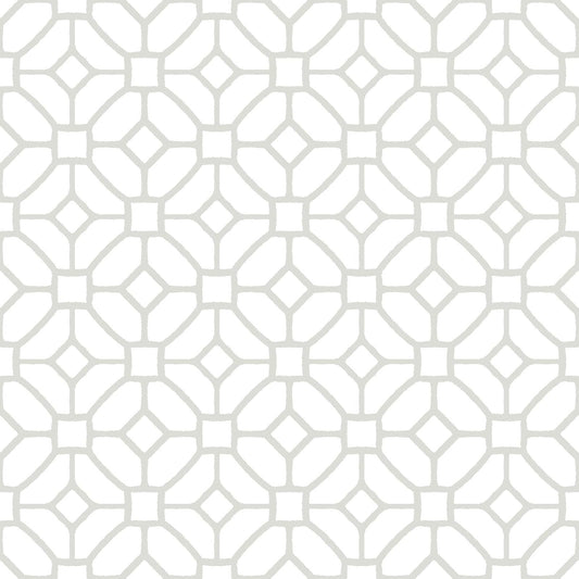 FloorPops FP2946 Azulejos de Piso Celosía | Blanco y blanco roto, 10 pies cuadrados, paquete de 1