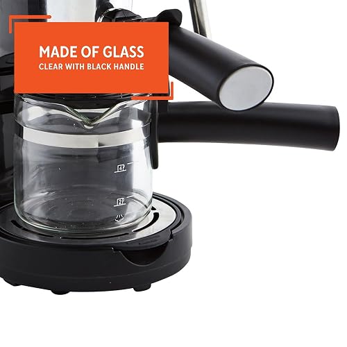IMUSA USA gau-18199 jarra cafetera de espresso en caja de regalo, transparente