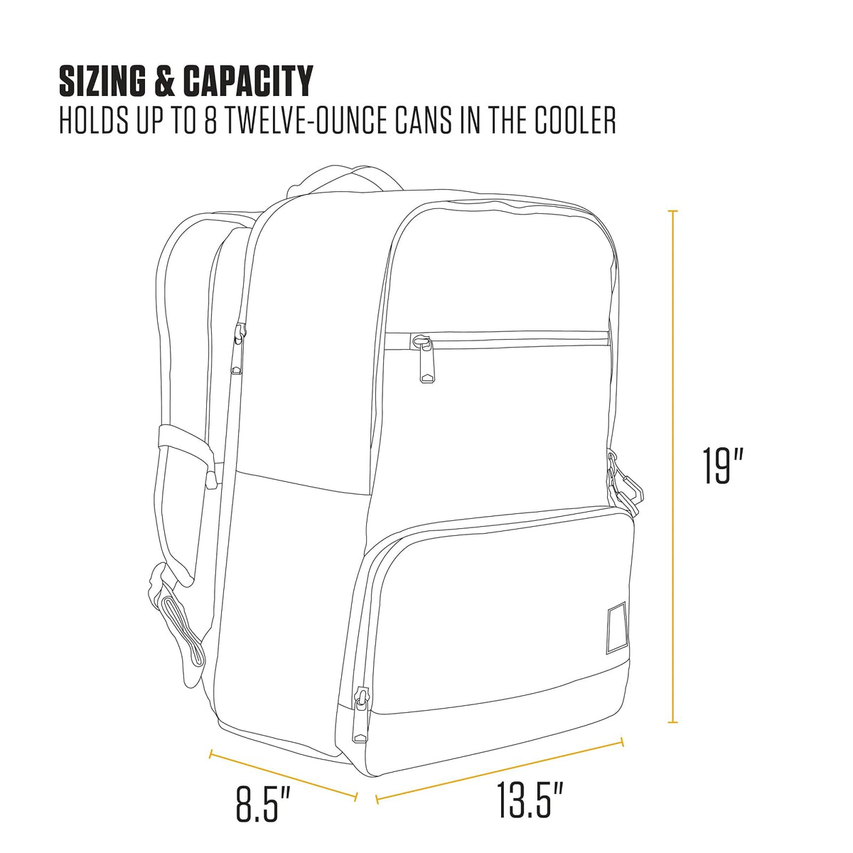 Carhartt Insulated Two Compartment Cooler Backpack, Durable Water Resistant W/Adjustable Shoulder Straps for Camping, Beach & Travel