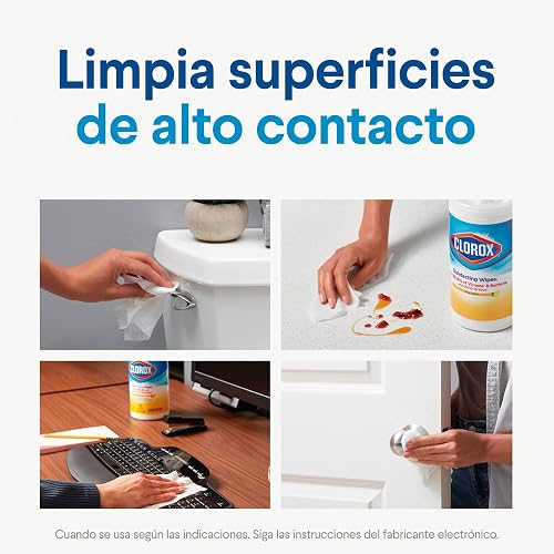 Pack Clorox Toallitas Desinfectantes 3 x 75 u (1 Crisp lemon + 2 Fresh scent)