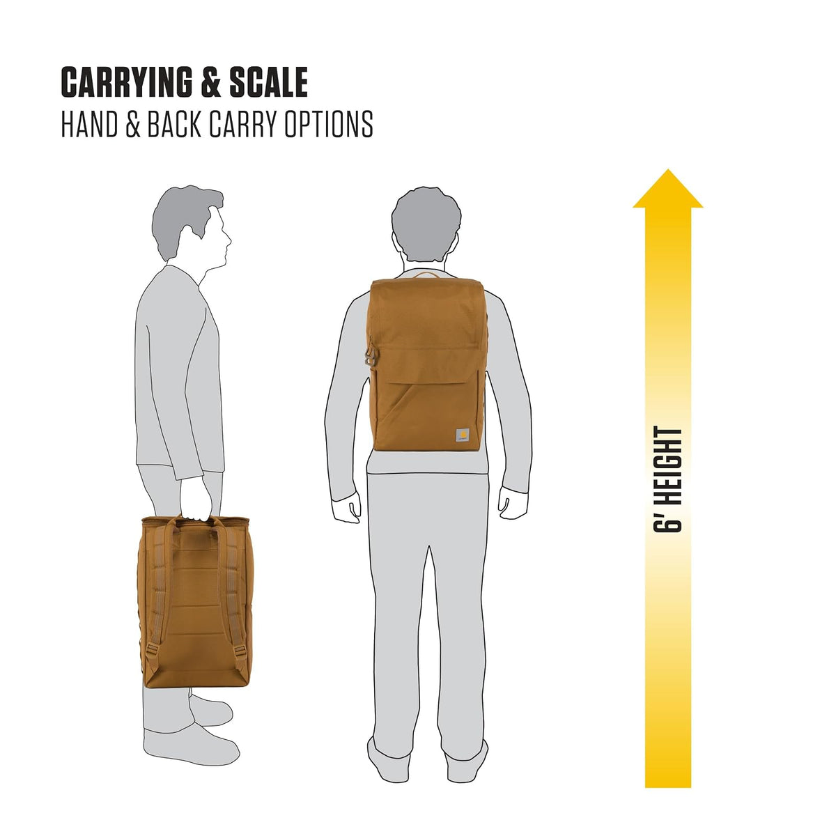 Carhartt 21l Top-load Backpack, Durable Water Resistant Coated Canvas Base W/ 17" Laptop Sleeve Mochila Unisex adulto