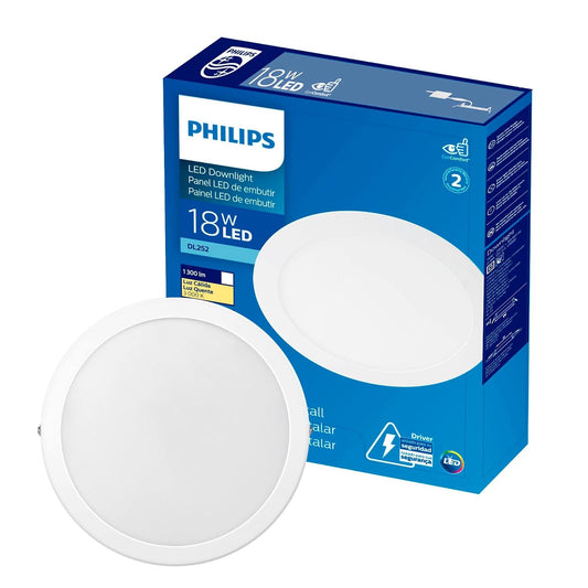 Philips LED Empotrado DL252 Redondo 8" Luz Fría de 18 watts