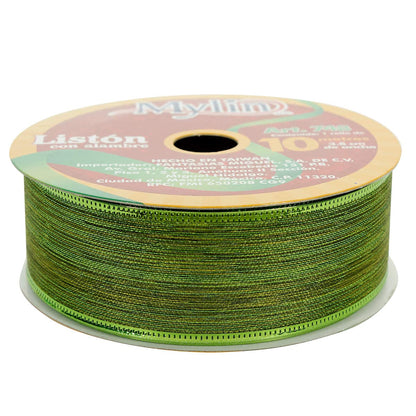 Fantasias Miguel Liston Metalico Adorno Navideño Verde 4.3X11.9X11.9Cm Mylin