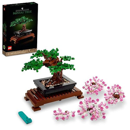 LEGO® Icons 10281 Bonsái, Árbol Artificial Decorativo, Bloques de Construcción para Adultos, Idea Regalo para Mujeres y Hombres, Decoración Hogar u Oficina (878 Piezas)