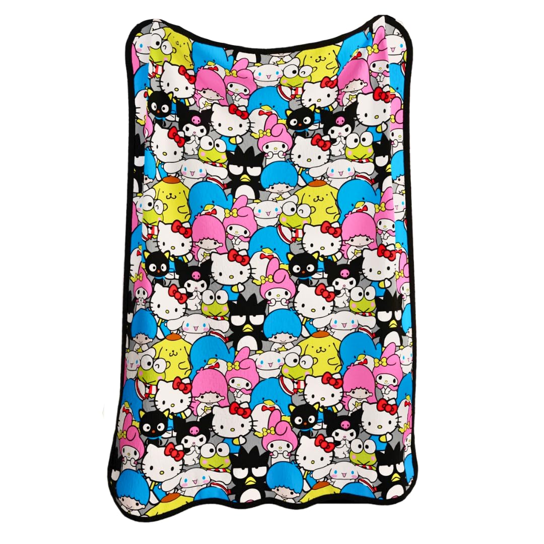 Franco Collectibles Hello Kitty & Friends - Manta súper Suave y acogedora, 62 x 90 Pulgadas, (Producto con Licencia Oficial)