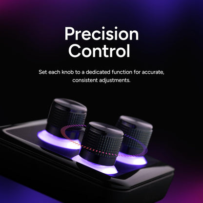 Cooler Master MasterHUB 3xKnob Module: MHKB03AA22 Plataforma Modular Freeform 2.0 - Control de precisión con perillas Personalizables y LED RGB