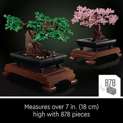 LEGO® Icons 10281 Bonsái, Árbol Artificial Decorativo, Bloques de Construcción para Adultos, Idea Regalo para Mujeres y Hombres, Decoración Hogar u Oficina (878 Piezas)