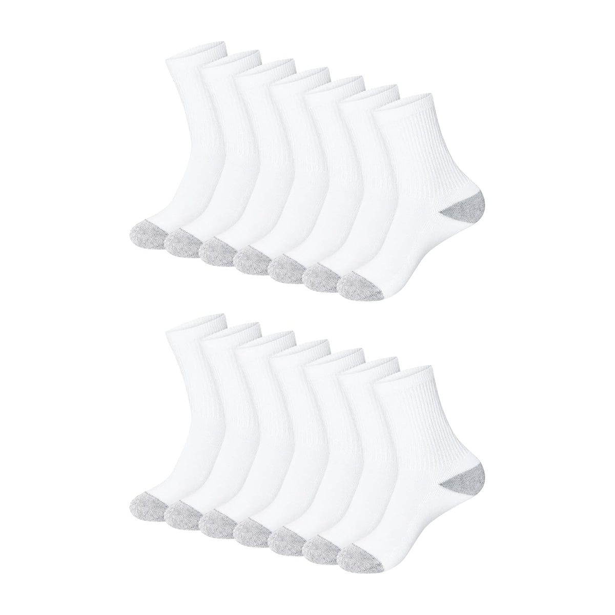 Hanes Calcetines Cool Comfort Crew - Calcetines suaves que absorben la humedad, tallas de zapatos 5-9, paquete de 14 CalcetinesMujer