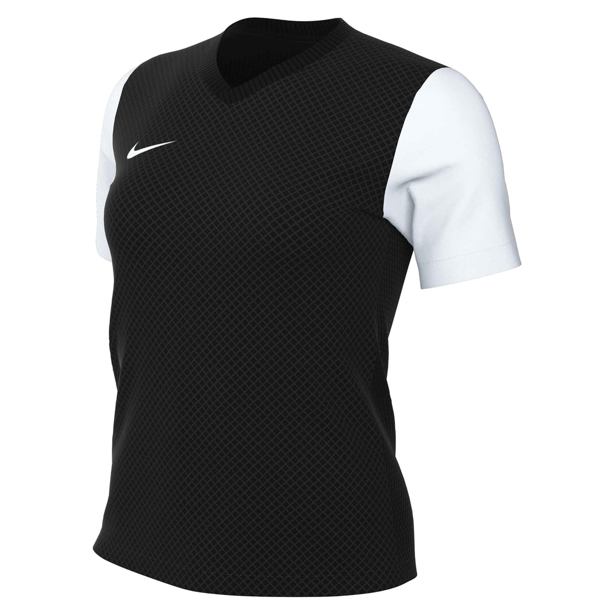 Nike Playera Deportiva Cuello V Mujer - G - negro - blanco - blanco