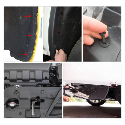 GOOACC 400 clips universales de plástico para guardabarros compatibles con GM Ford, Chrysler Toyota Honda con 6 clips de retención de cuerpo automático