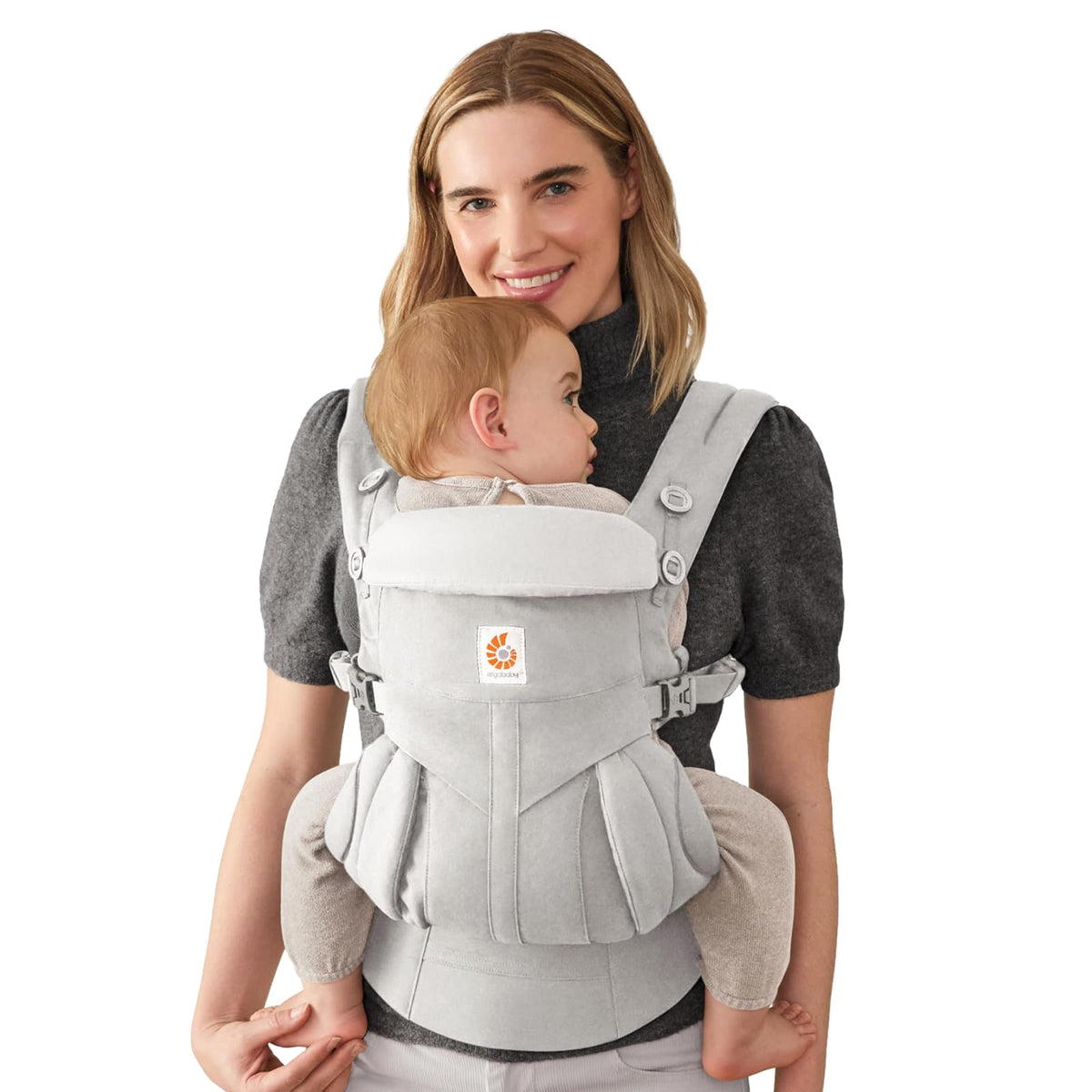 Ergobaby Omni 360 Portabebés Ergonómico Todas las Posiciones, 3 a 20 kg - Gris (Pearl Grey) - Algodón