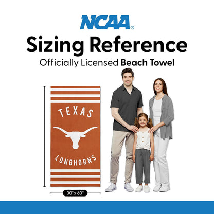 Northwest NCAA Texas Longhorns - Toalla de Playa Unisex para Adultos, 30 x 60 Pulgadas, Rayas