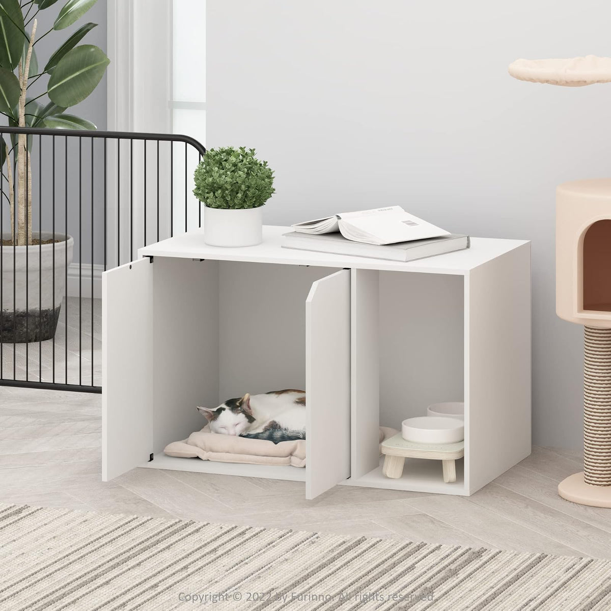 Furinno Peli Caja de Arena, Color Blanco sólido
