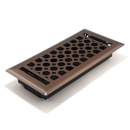 Accord amfrlrbch410 Charlotte piso registradora, 4-Inch X 10-Inch (apertura de conducto Medidas), 4" x 10", Bronce claro frotado con aceite - 4" x 10" - Bronce claro frotado con aceite