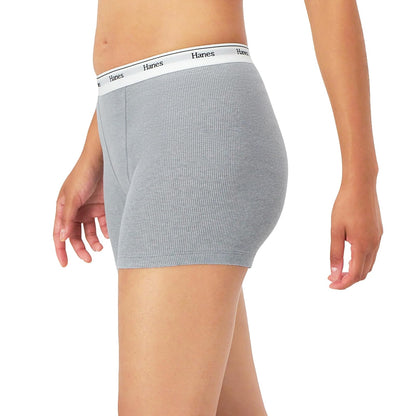 Hanes Originals - Paquete de Calzoncillos Tipo Calzones de algodón elástico a la Mitad del Muslo, a la Moda, Paquete de 4 Ropa Interior para Mujer
