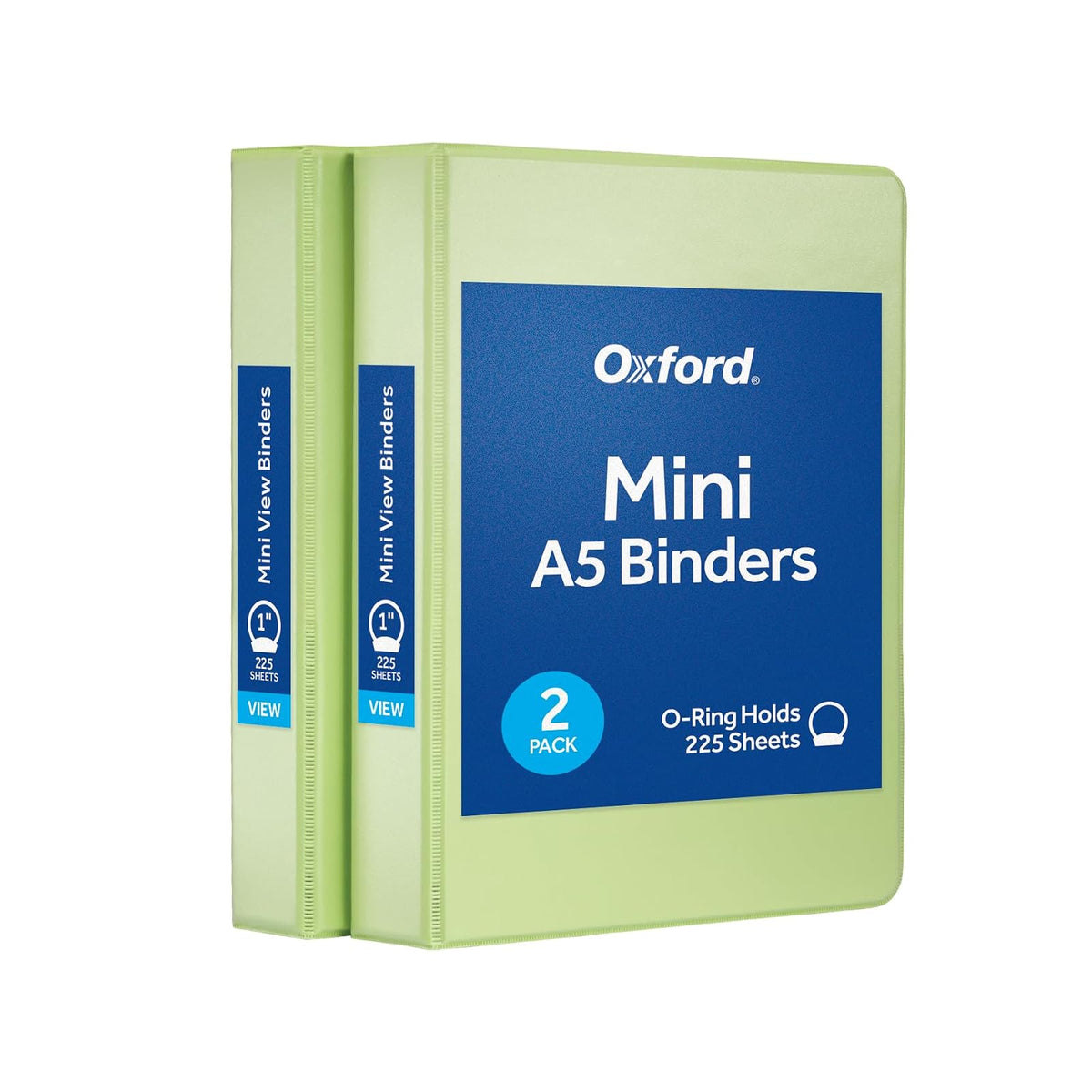 Oxford Mini View Carpeta Redonda 1 pulg, Tamaño A5 - Verde - 2.54cm (1'')