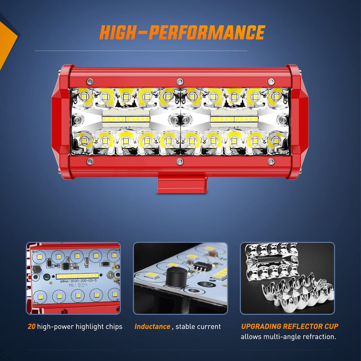 Nilight - Barra de luz LED de 6.5 pulgadas de triple fila de luces combinadas con kit de cableado para conducción de niebla, iluminación de trabajo en todoterreno, camión, SUV, ATV UTV