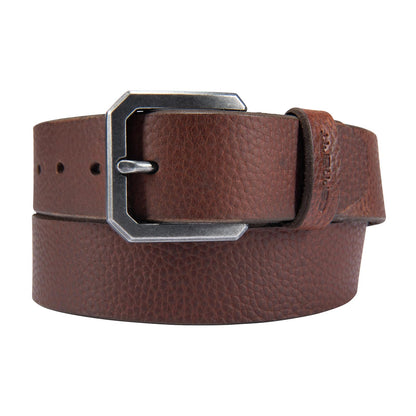 Carhartt Durable Full Grain Saddle Leather Classic Belts, W/Rugged Antique Nickle Hardware Cinturones clásicos de piel para silla de montar Hombre - 40 - Rojo Marrón