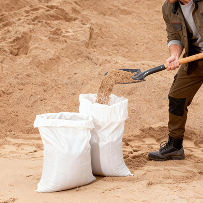 VEVOR Sacos de Arena Vacíos, con Cintas, Carga de 22,6 kg, de Polipropileno Tejido, Resistentes al Desgarro y a los Rayos UV para Barreras de Protección contra Inundaciones, 400 x 660 mm, 50 uds