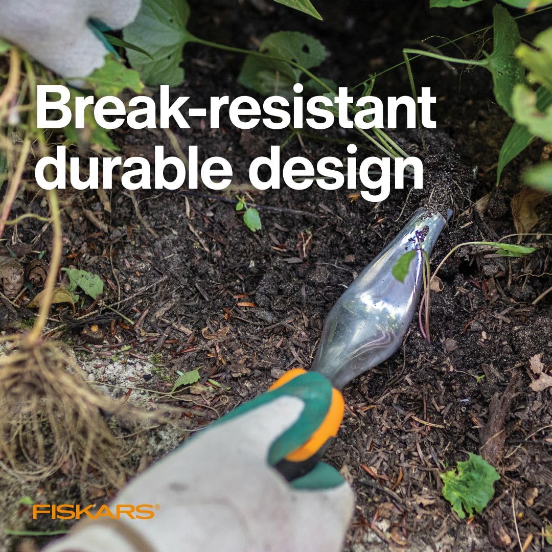 Fiskars Ergo Herramienta de deshierbe, Herramienta de Mano de jardinería Resistente con Mango ergonómico y Agujero para Colgar para Almacenamiento, Elimina malezas y raíces como Dientes de león y