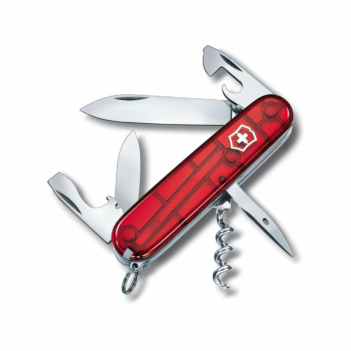 Victorinox Navaja Spartan, Roja Transparente, 12 Usos