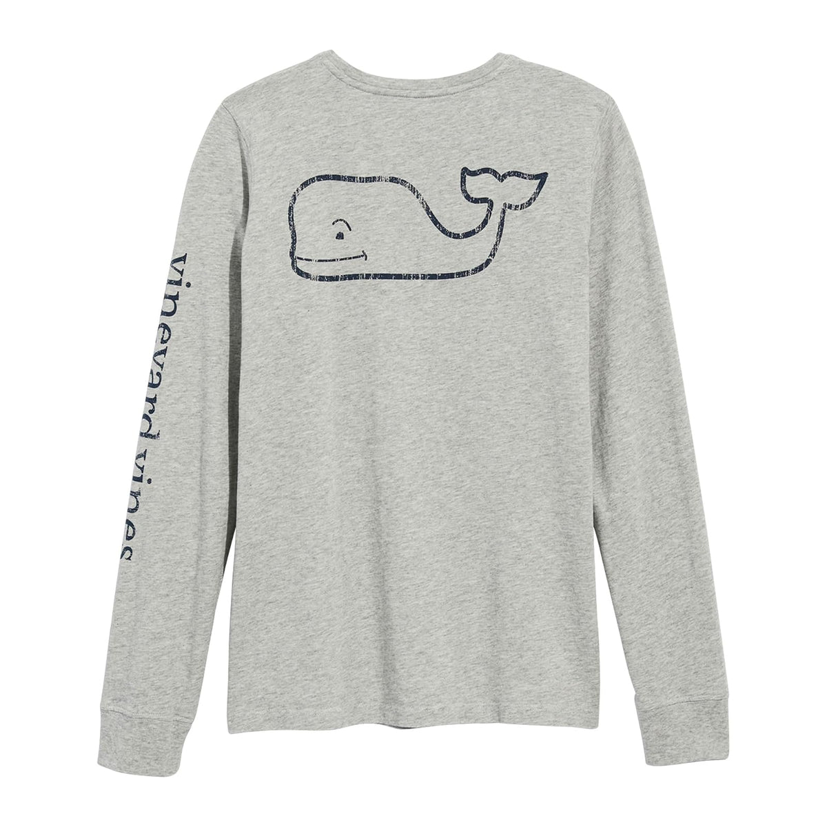 Vineyard Vines Camiseta de Manga Larga con Bolsillo de Ballena Vintage Camiseta para Mujer