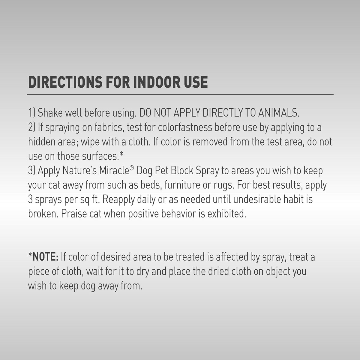 Nature's Miracle Pet Block Repelente para Perros 473ml