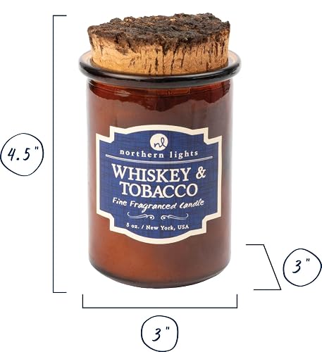Northern Lights Candles 52601 - Vela en tarro con licor, whisky y tabaco, 147,32 ml