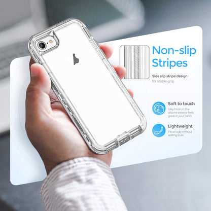 ORIbox - Funda Compatible con iPhone 7 Plus, Compatible con iPhone 8 Plus, Resistente a los Golpes, anticaída, Transparente, Color Transparente