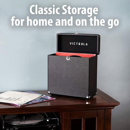Victrola Collector - Maleta para Almacenamiento de Discos de Vinilo, Capacidad para más de 30 LPs - Blanco