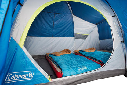 Coleman Brazos - Saco de dormir para adultos de 20/30 °F, con cierre y saco de cosas, lavable a máquina, ideal para camping, viajes, invitados y más