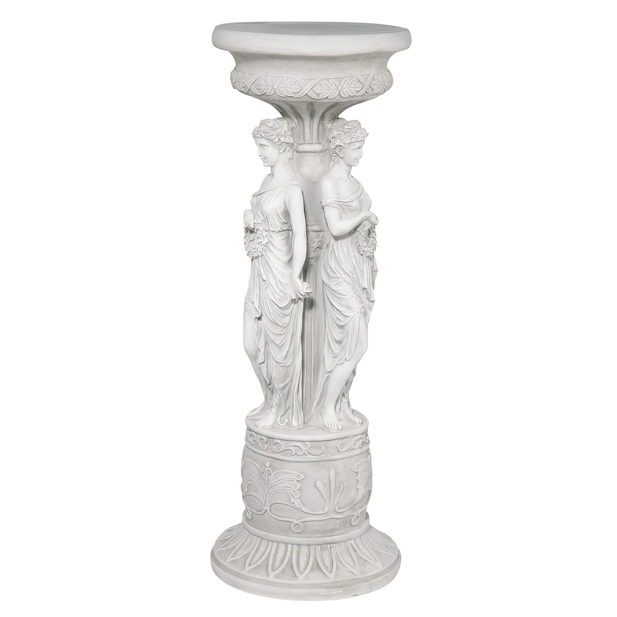 Design Toscano KY992 Chatsworth Manor - Soporte de Planta de Columna de Pedestal neoclásico, 28 Pulgadas, Piedra Antigua