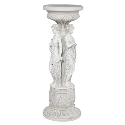 Design Toscano KY992 Chatsworth Manor - Soporte de Planta de Columna de Pedestal neoclásico, 28 Pulgadas, Piedra Antigua