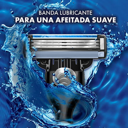 Gillette Rastrillo Mach3, 1 Mango + 2 Repuestos con 3 Hojas