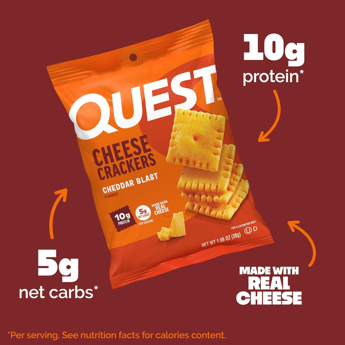 Quest Crackers sabor Cheddar - CJ con 4