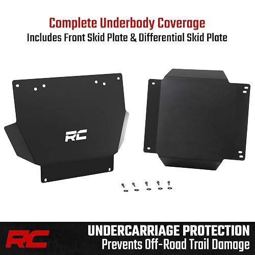 Rough Country Kit de Placa Deslizante Delantera para Toyota Tacoma 4WD 2024-2025, Negro, 10919