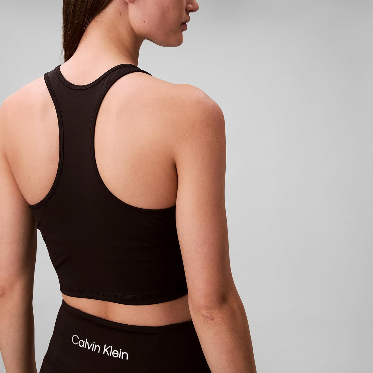 Calvin Klein Performance Logo Low Impact Longline Sports Bra Sujetador Deportivo Mujer