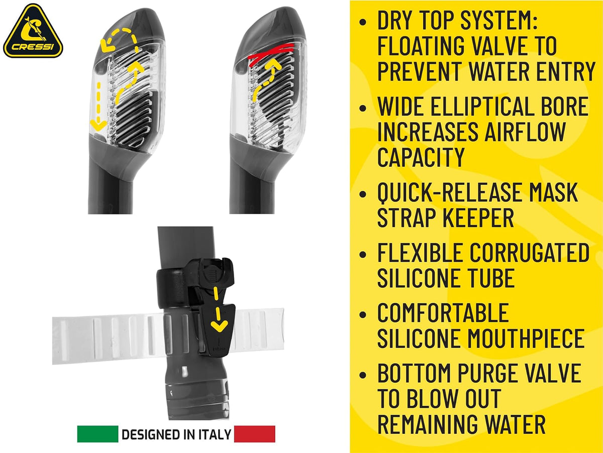 CRESSI Snorkel Tubo Tao Dry Colorama