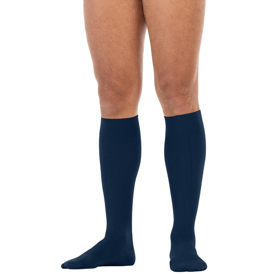 JOBST Formen Calcetines de compresión, Media 20-30mmHg, Rodilla, Talla S | Punta Cerrada, Color Azul, Compresión de Grado Médico
