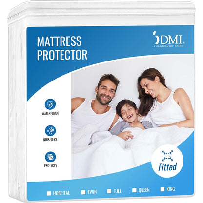 DMI Protector de Colchón Impermeable con Cremallera, Lavable a Máquina - Ajustado - Hospital