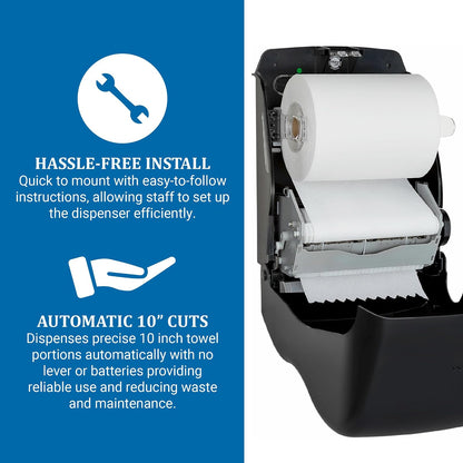 San Jamar Ecologic Simplicity Dispensador Manual de Toallas de Papel de plástico Reciclado, dispensador de Toallas de Corte automático, dispensador montado en la Pared con Cero residuos para el hogar